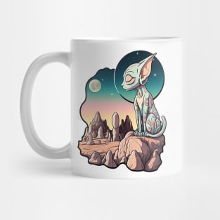 Sphynx Cat - Extraterrestrial Lovecraft Landscape Mug